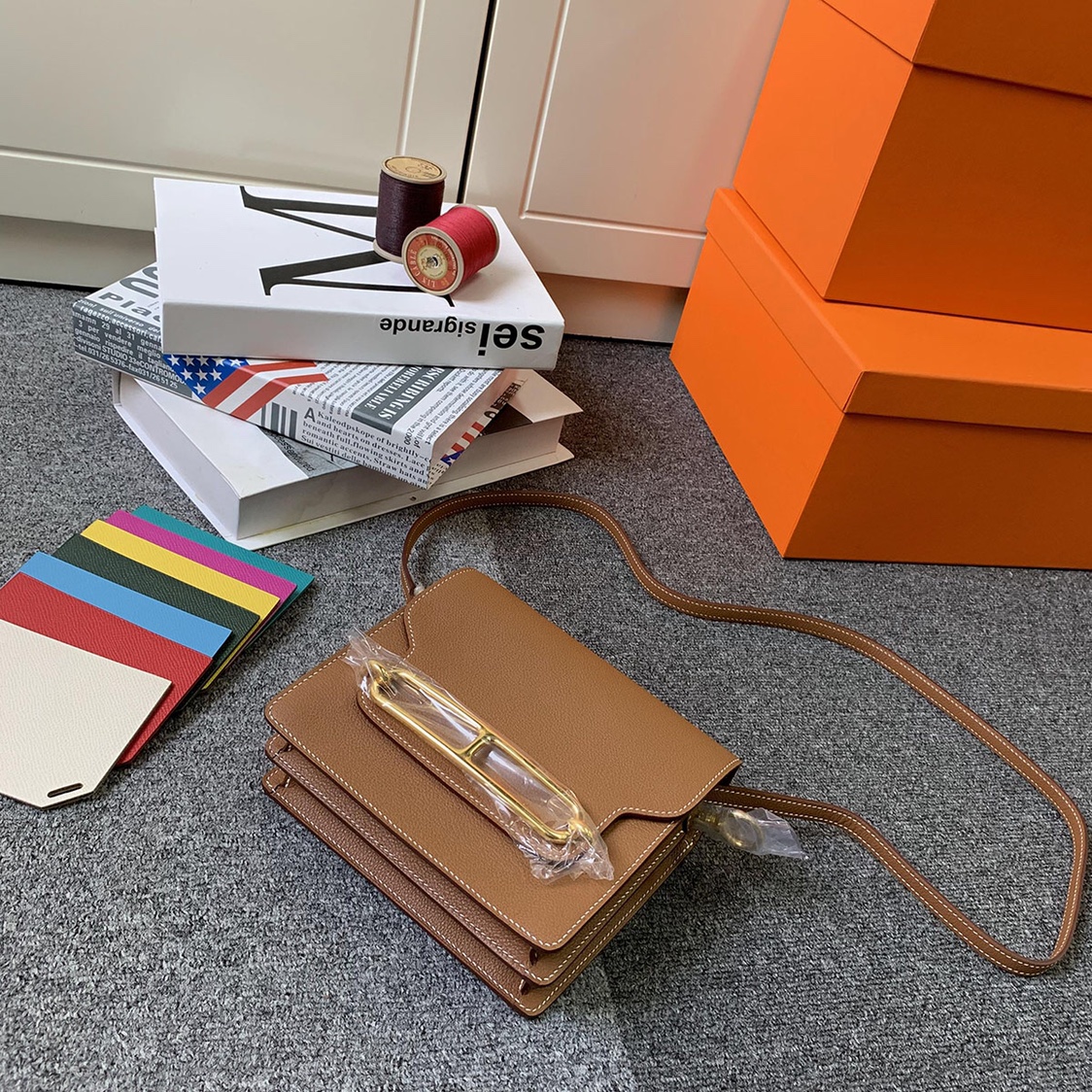 에르메스 룰리스18 골드브라운 금장 에버컬러